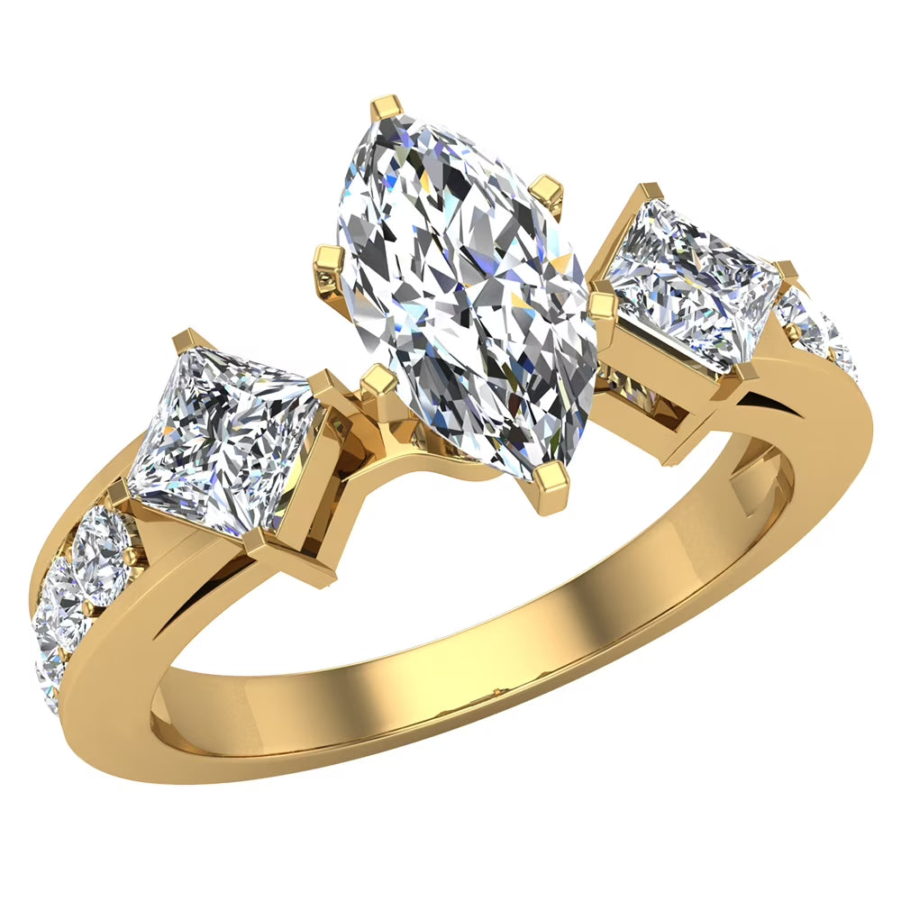 14K Gold Diamond Engagement Ring R701083