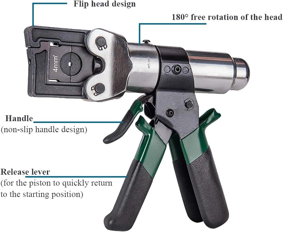 Hydraulic Crimping Tool with 180° Head Rotation Q917