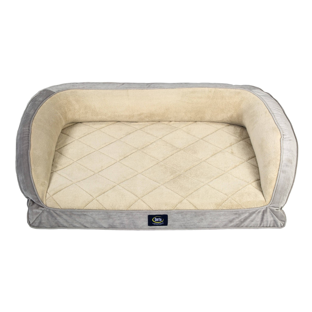 Blue Quilted Couch Pet Bed L13341
