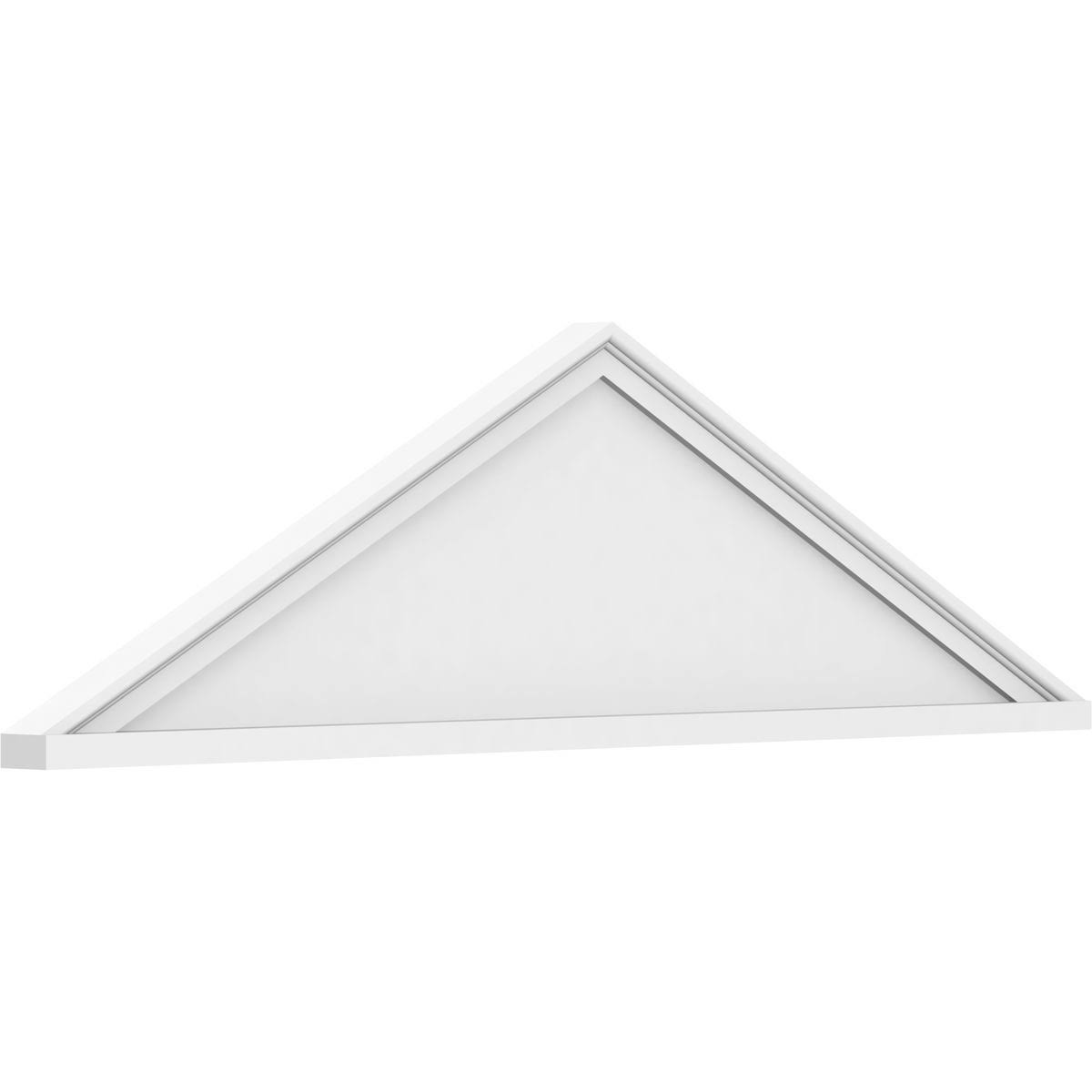 62x22W x 16-1/2x22H x 2x22P Peaked Cap Smooth PVC Pediment R9759