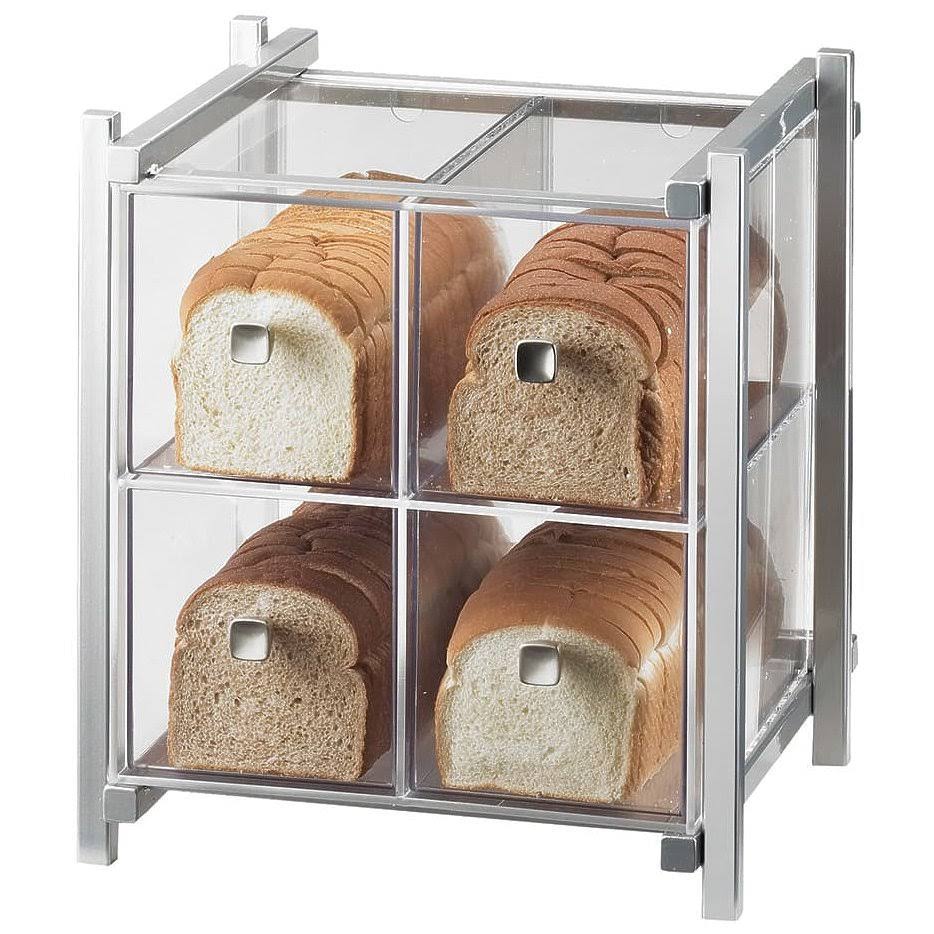 Silver 4-Drawer Bread Case Q463