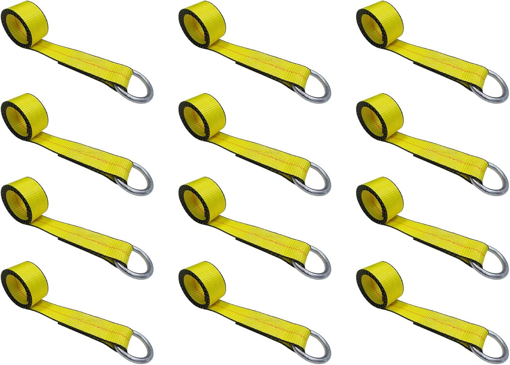 2 in x 10’ Blue 8-Pack O-Ring Trailer Tie Down Lasso Strap O233