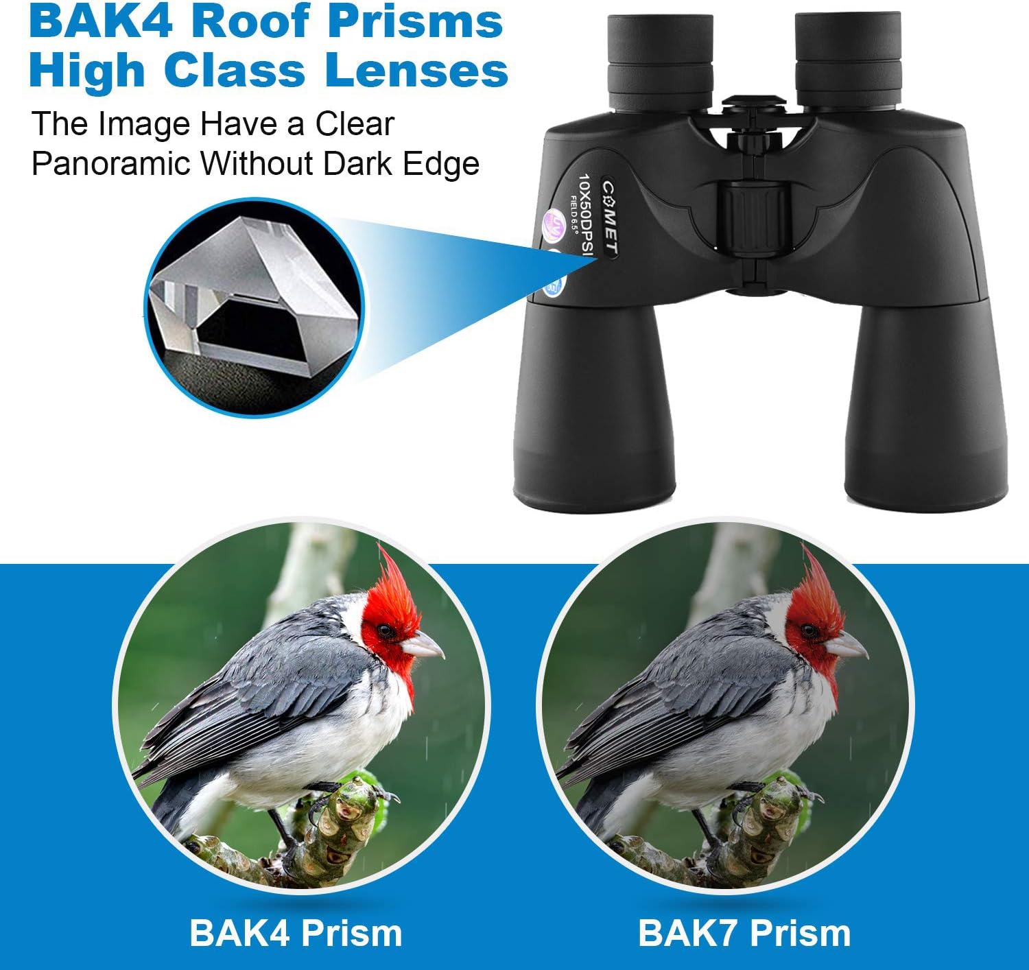 20x50 Compact HD Waterproof Binoculars with Strap Carrying Bag H44642