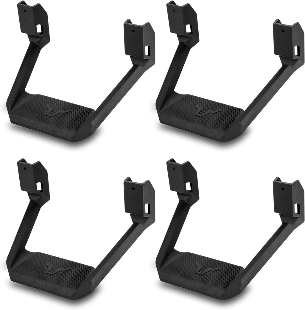 Universal Aluminium Side Steps in Powdercoat Black Pack of 2 E68217