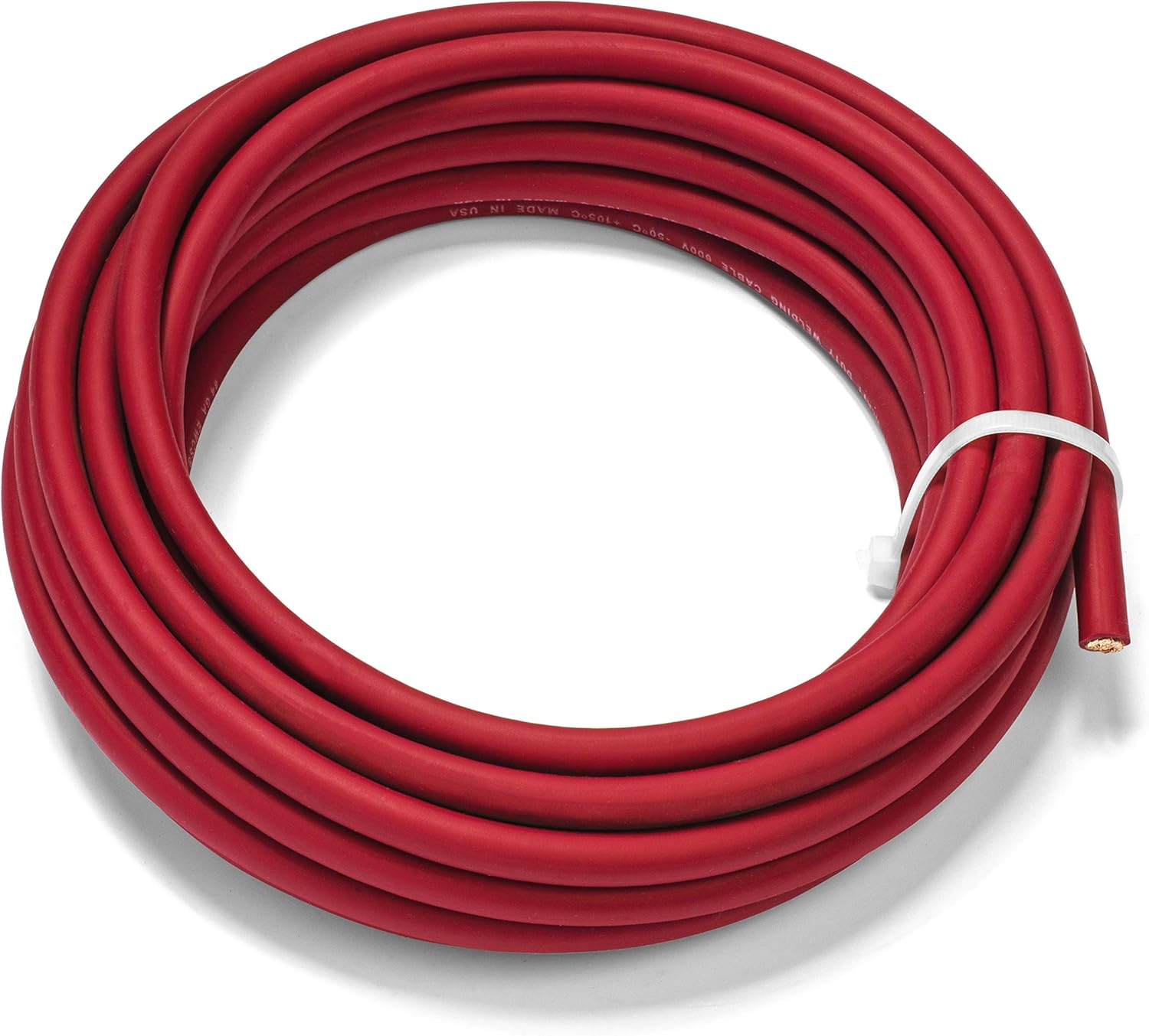 25 Feet Red 100% Copper Extra Flexible Welding Cable 600 Volt Pack of 2 C358998