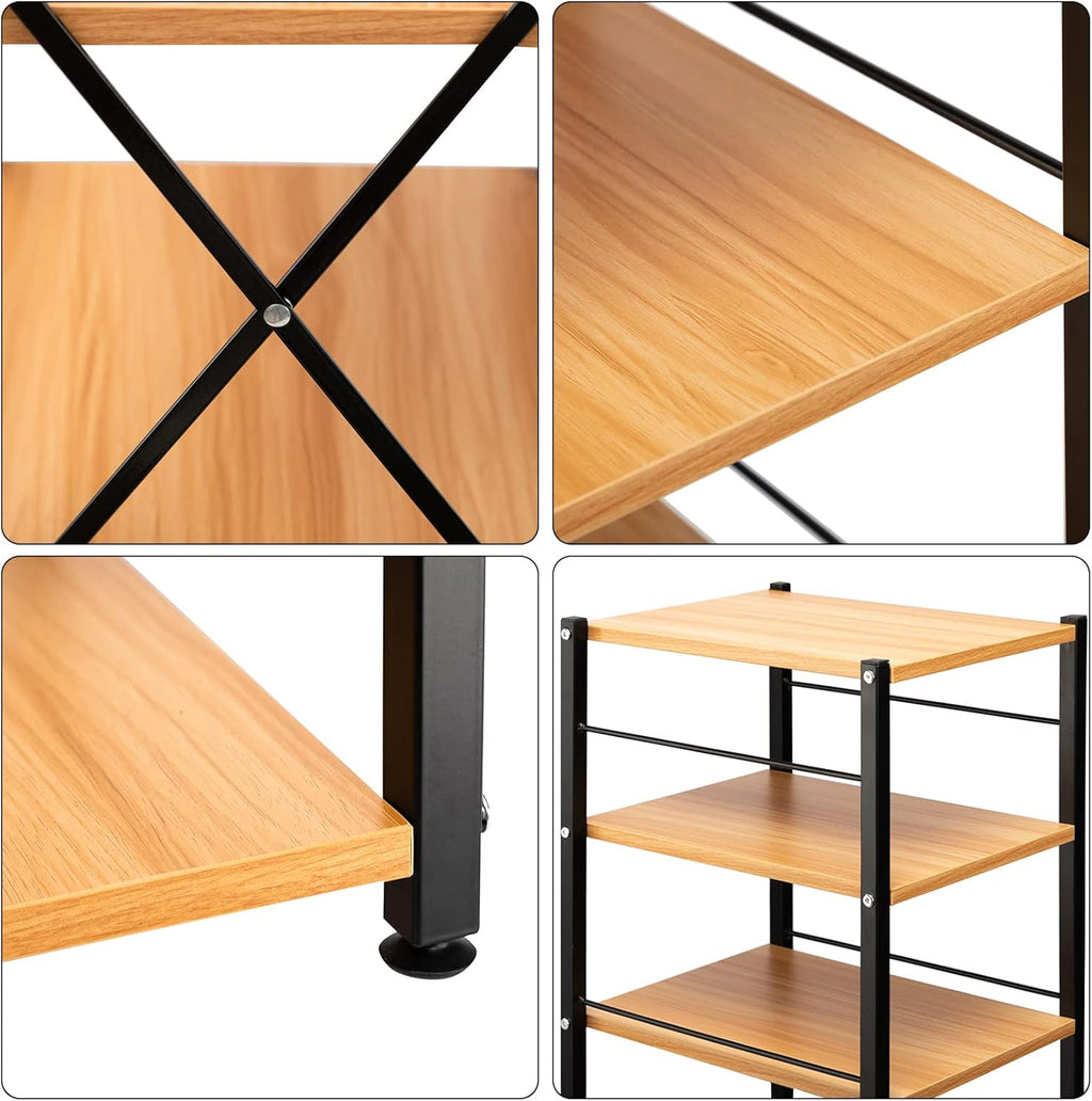 Black 7 Tier Metal Corner Storage Shelf L965