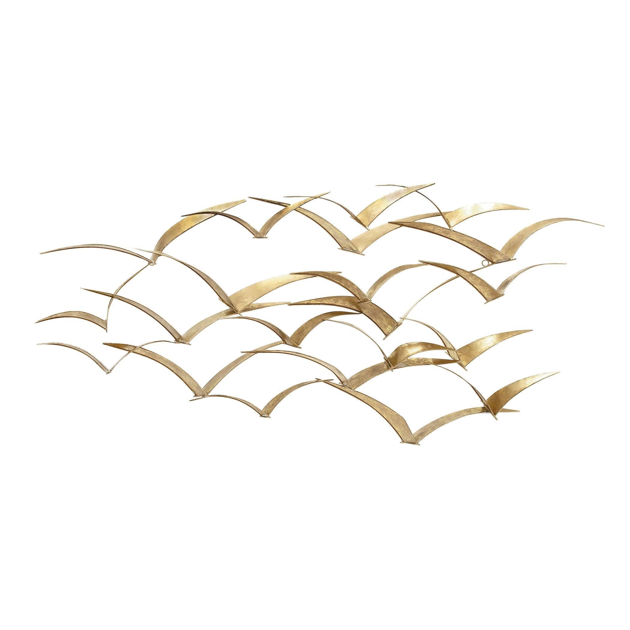 Metal Flocking Birds Decorative R1527