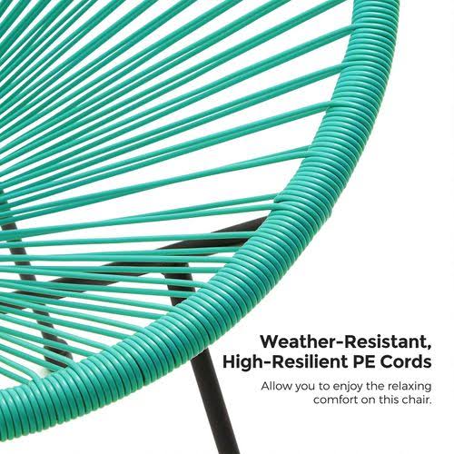 Aqua Green 3-Piece Outdoor Acapulco Chair U331385
