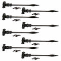 8 Strap Hinges Wrought Iron Spear Tip 11-3/4x22 Q140