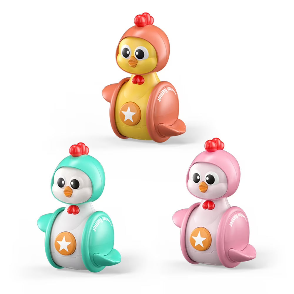 3Pcs Musical Cartoon Tumbler Baby Toys N415