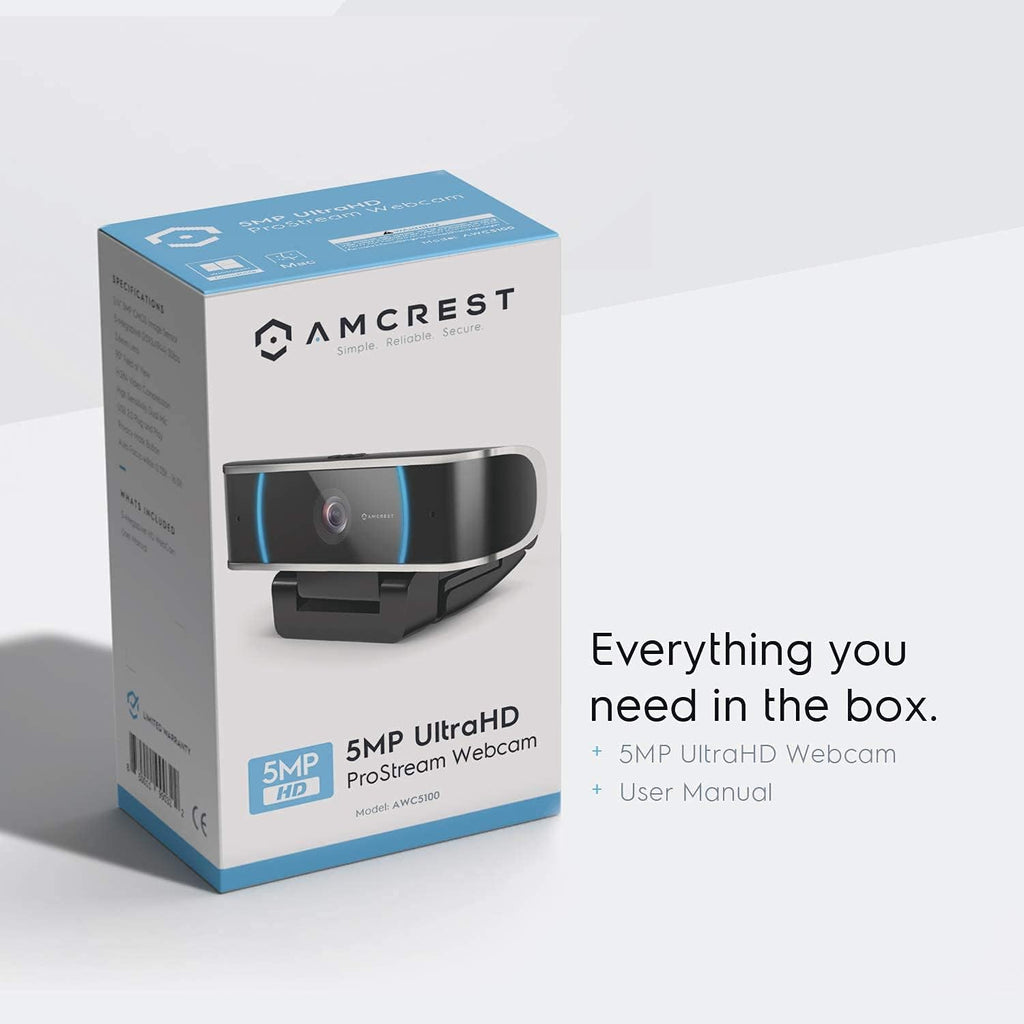 5-Megapixel USB Webcam with Microphone and Wide Angle Lens N13067