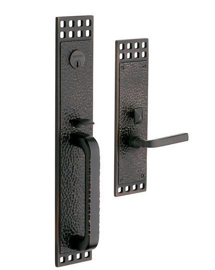 Distressed Oil Rubbed Bronze Mortise Handle Set Trim G988