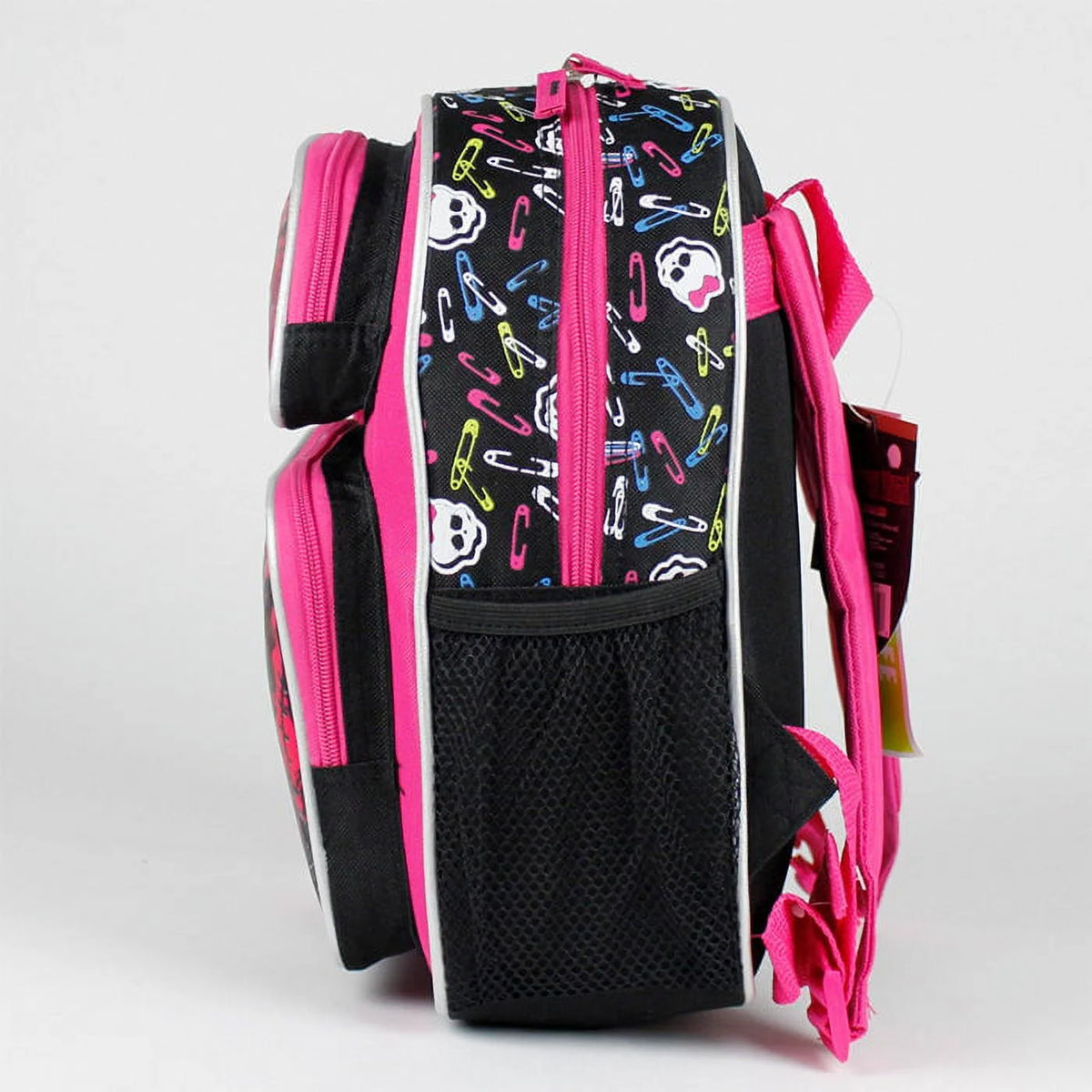 Pink and Black Skulls Small Backpack P36758