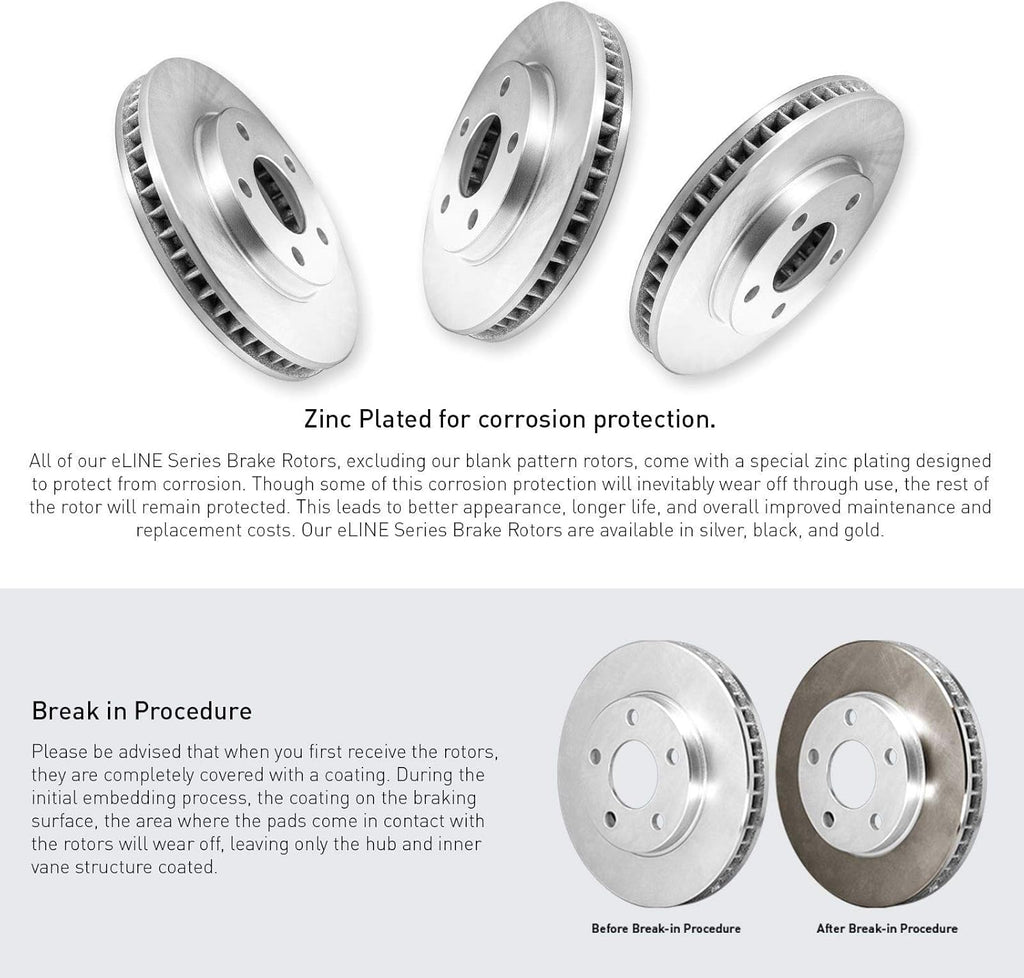 Replacement Brake Rotors Kit & Semi-Met Brake Pads A524811