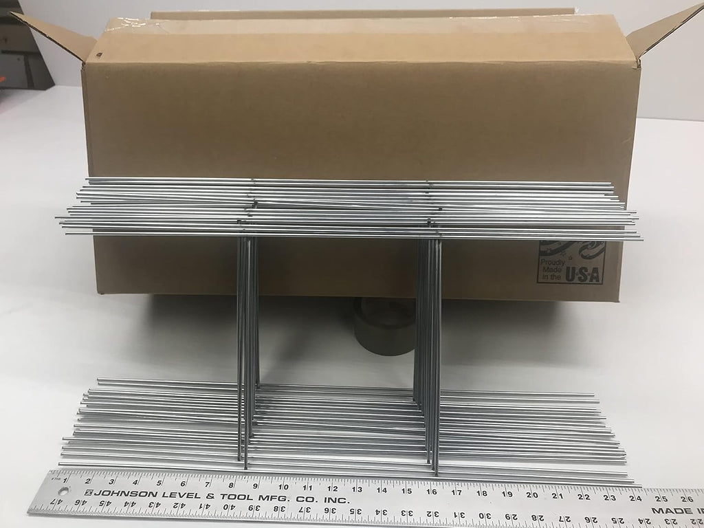 50 Double H-Frame Galvanized Metal Wire Sign Stakes, 24'' Tall 10'' Wide C754