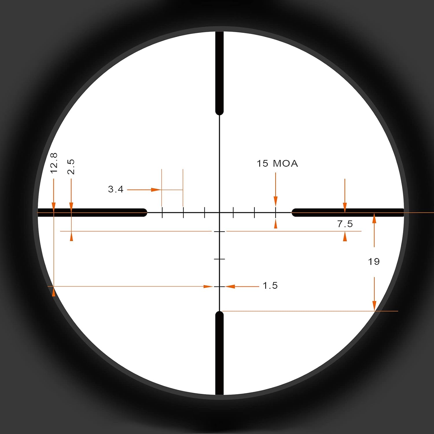 SFP 4-12x40 AO Tactical Rifle Scope with BDC Reticle Optics 1-inch Tube O14037