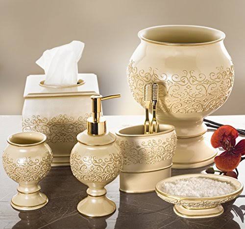 Decorative Resin Bathroom Trash Can F8802