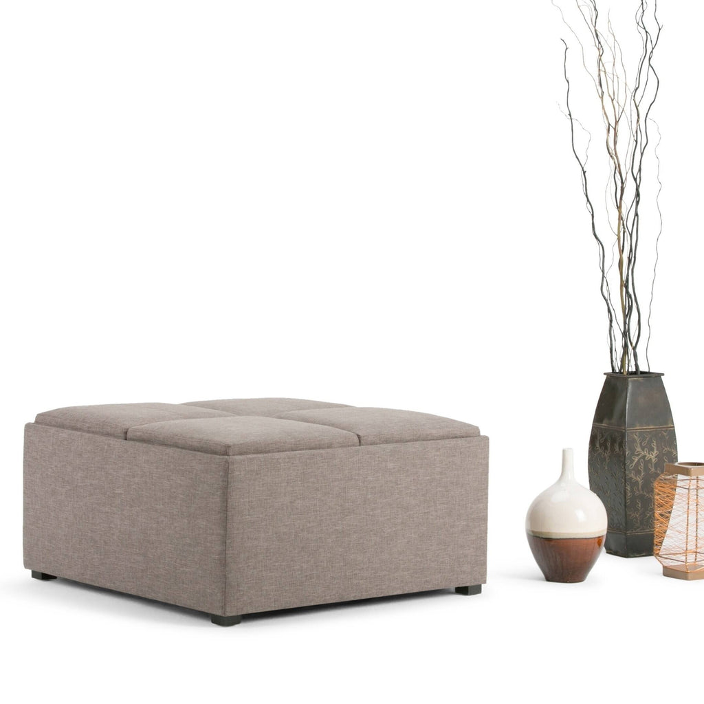 Tanners Brown Square Table Ottoman Z36759