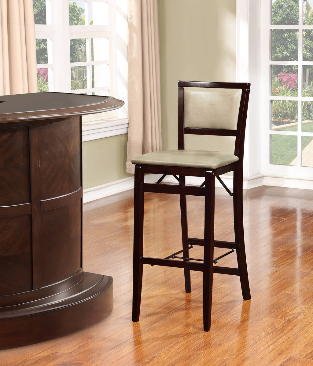 Jute Pad Back Folding Bar Stool O9912