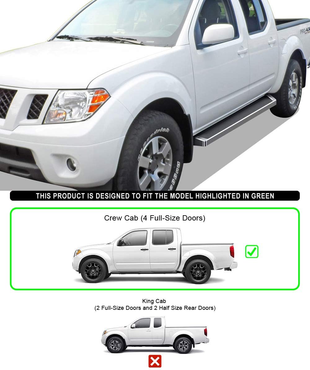 6in Running Boards for Nissan Frontier Crew Cab L5132