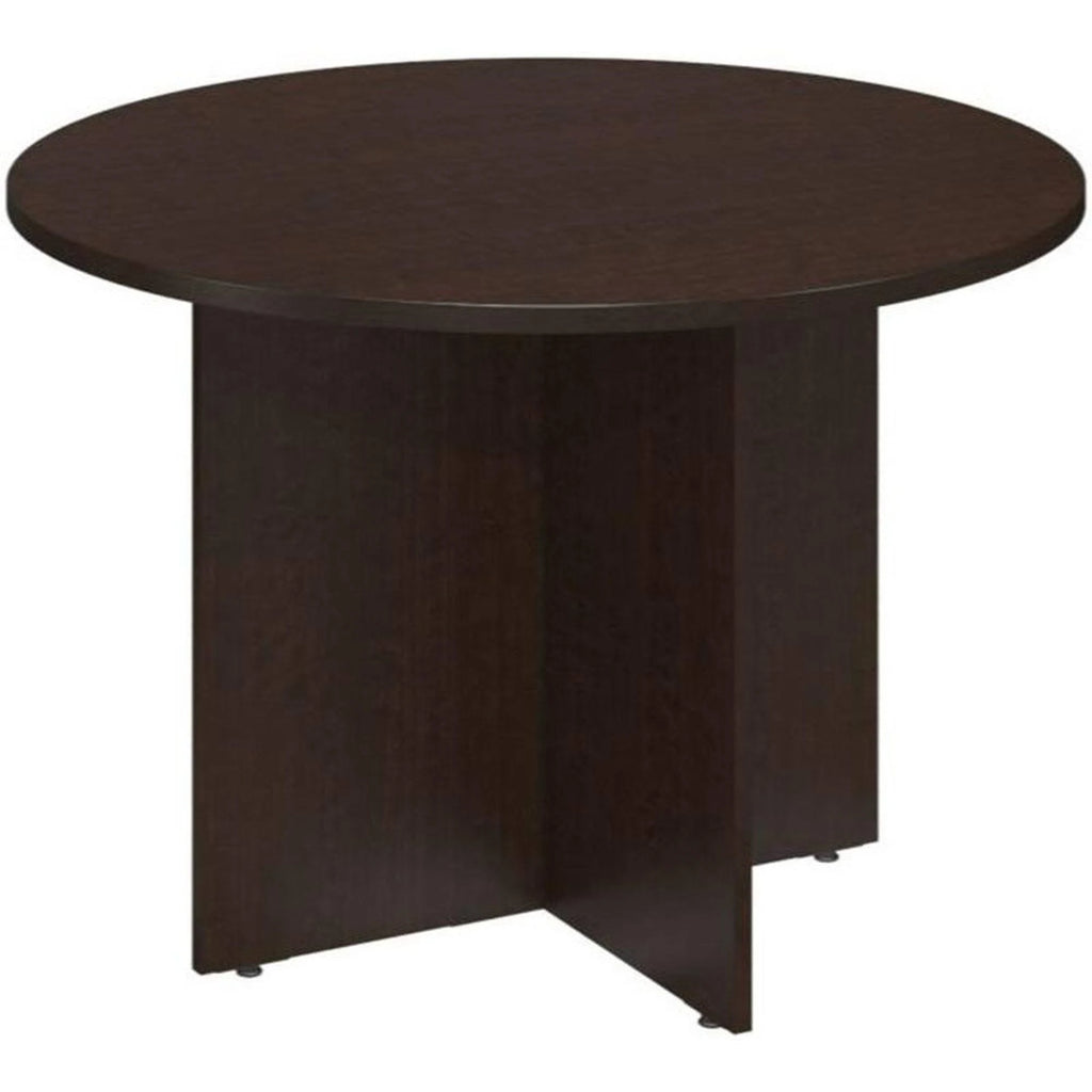 42W Round Conference Table with Wood Base W921