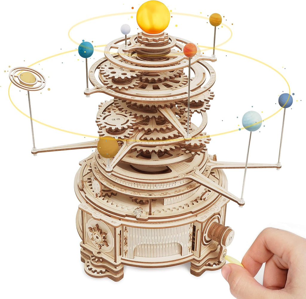 3D Wooden Puzzle Solar System Model Kit Mechanical Orrery Craft Kits Pack of 2 H96235