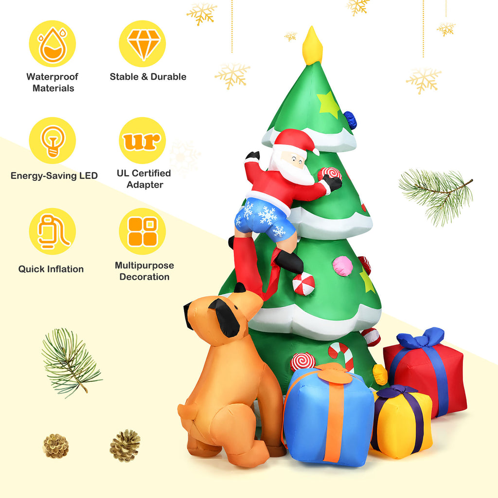 7 FT Inflatable Christmas Tree with LED Lights A9520