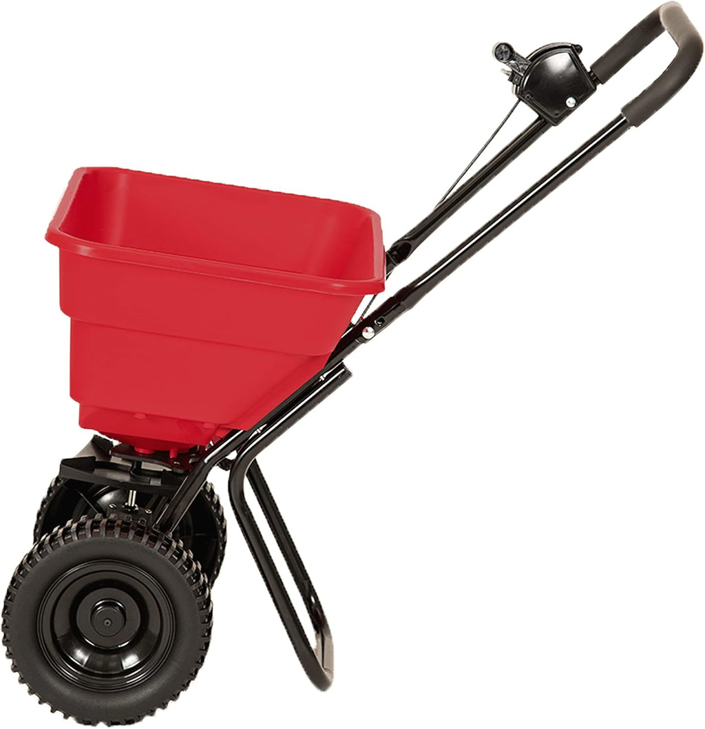 80 LBS Walk Behind Commercial Broadcast Spreader with 10-inch Poly Tires D1254