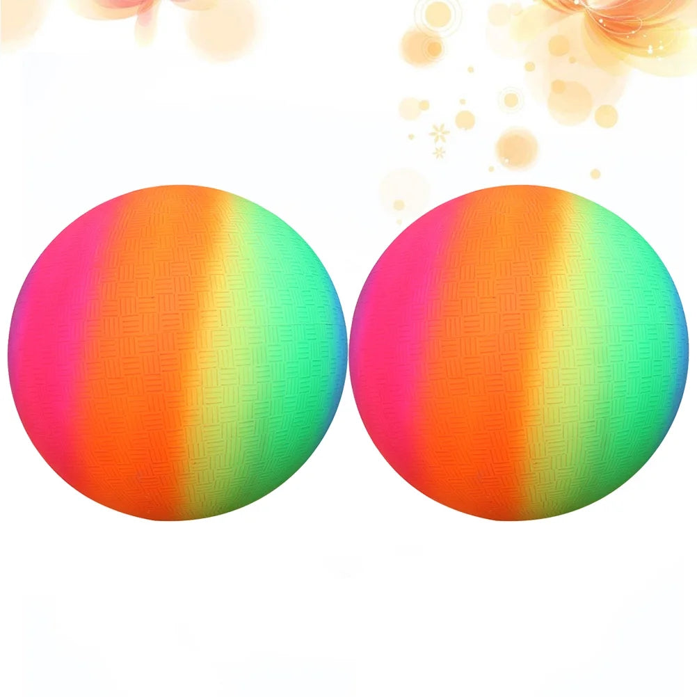 Rainbow Inflatable Play Bouncy Pool Football Kickball Games Outdoor Rubber Backyard Kick D636