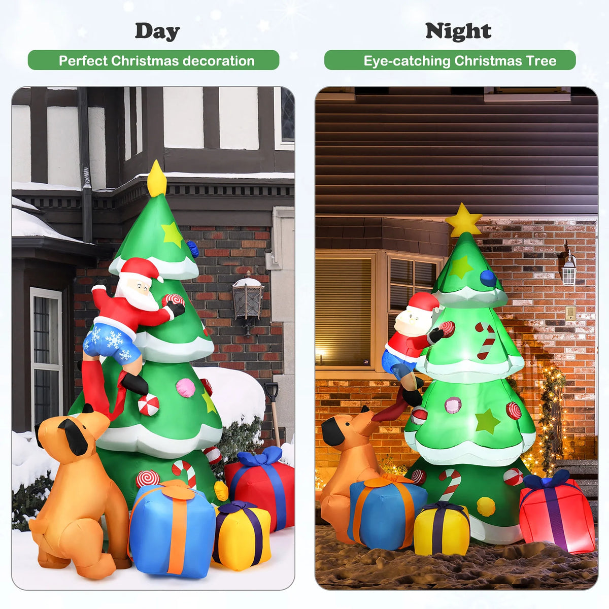 7 FT Inflatable Christmas Tree with LED Lights A9520