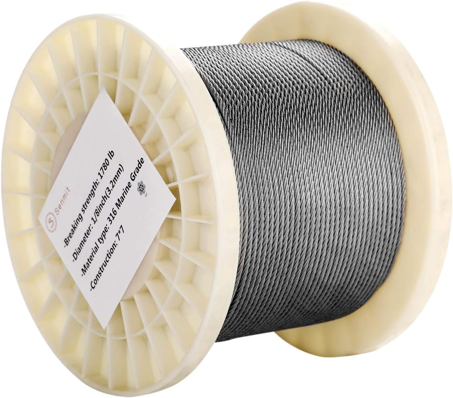 1/8 Stainless Steel Aircraft Wire Rope 500 Feet T 316 Marine Grade Cable Railing Kit K9429