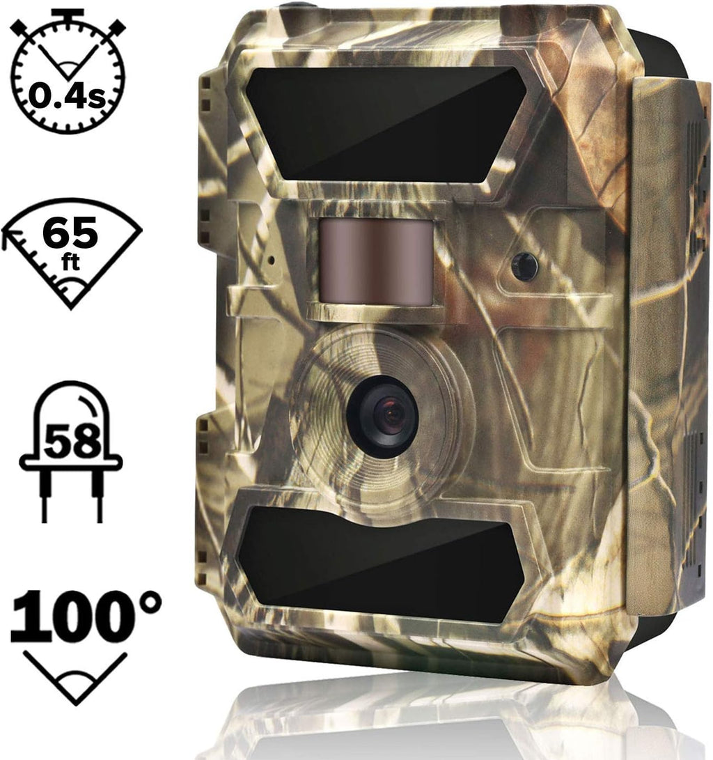 Trail Camera with Night Vision No Glow, 0.4s Trigger Time Waterproof X805033