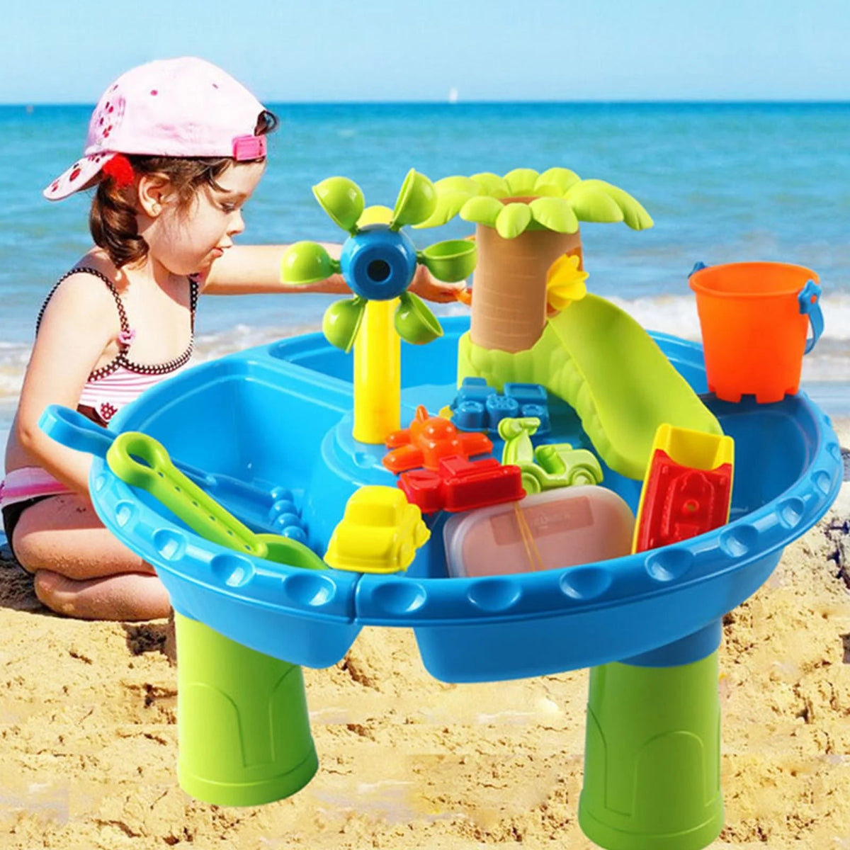 Splash Pond Water Table for Toddlers Outdoor Activity Sensory Table U591145