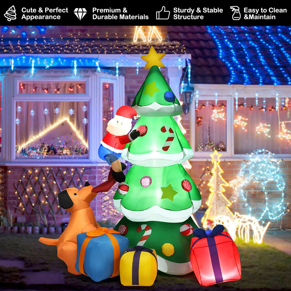 7 FT Inflatable Christmas Tree with LED Lights A9520