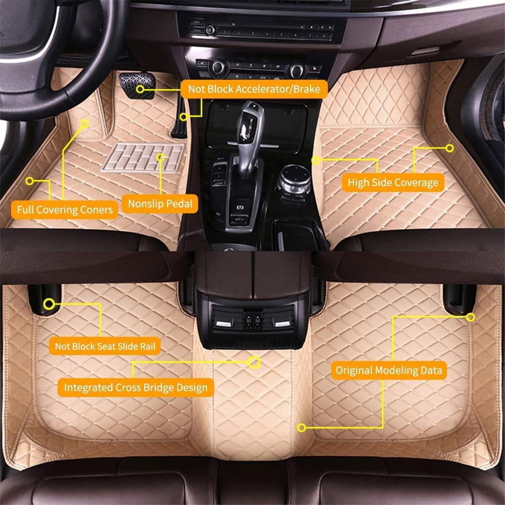 Beige Waterproof Full Coverage Car Floor Mats for Lexus RX270 RX350 RX330 2007-2015 V36169