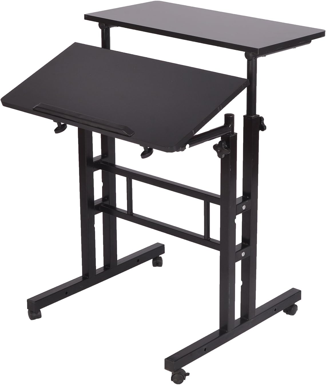 Black Sit and Stand Desk Pack of 2 W4206