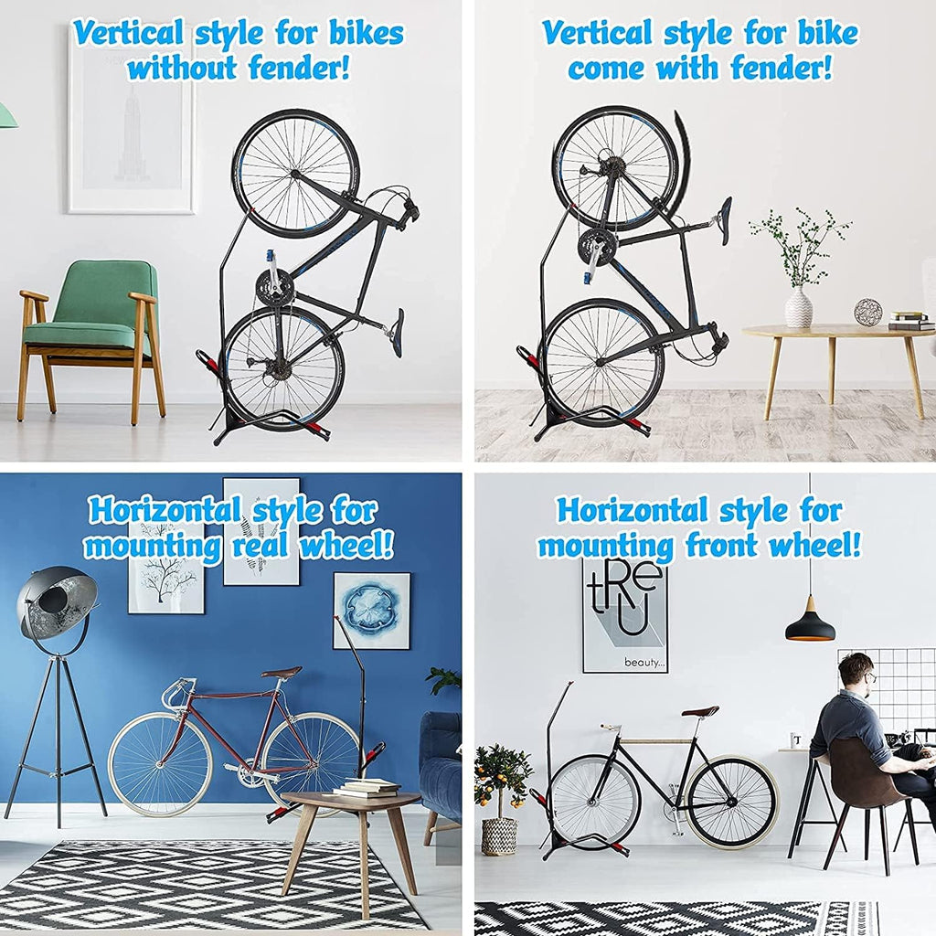 Vertical Bike Stand Floor Rack for Indoor Bike Storage, Fits 20''-27'' Bike V44574
