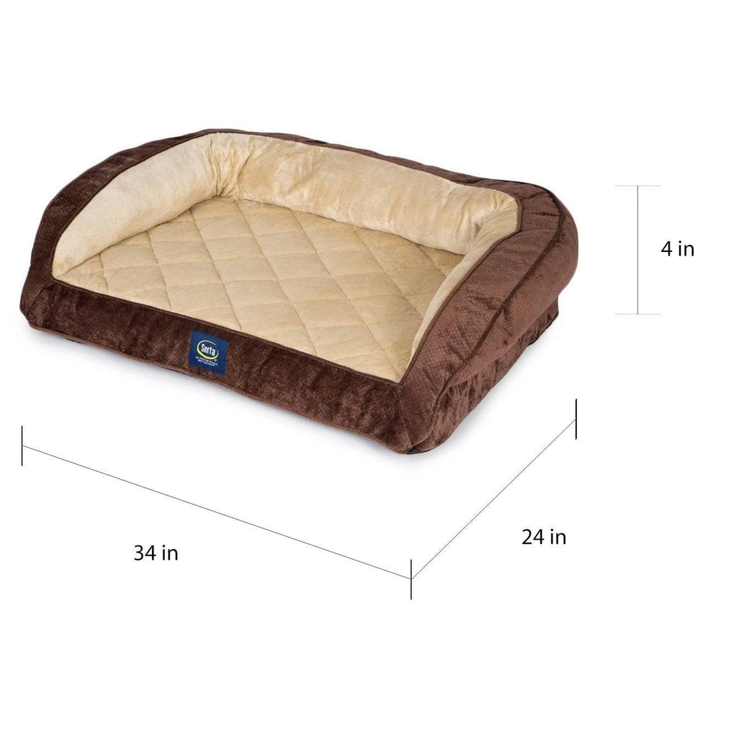 Blue Quilted Couch Pet Bed L13341
