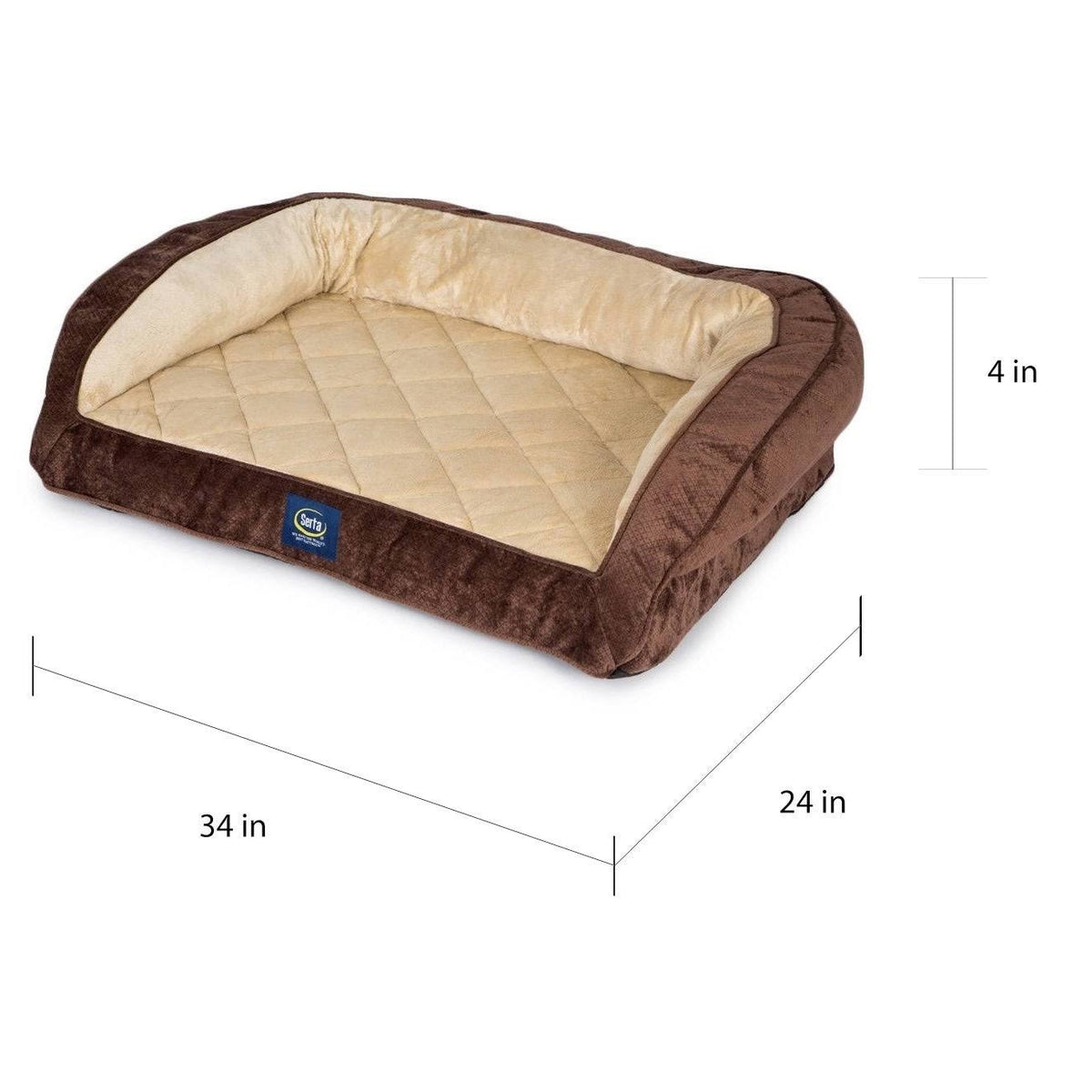 Blue Quilted Couch Pet Bed L13341