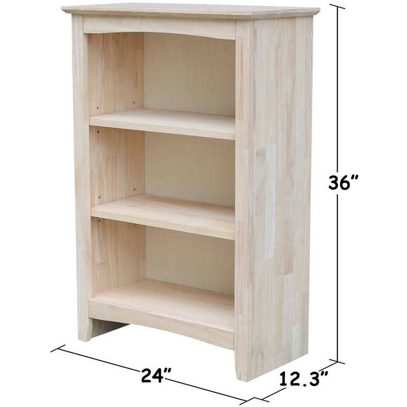 Natural Wood Shaker Bookcase U1196