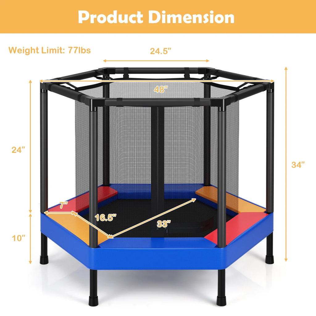 48’’ Hexagonal Shape Toddler Trampoline H5747