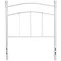White Contemporary Open Vertical Headboard Twin Size X328