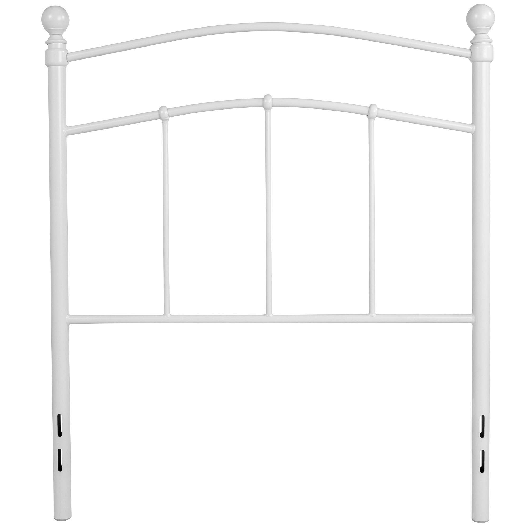 White Contemporary Open Vertical Headboard Twin Size X328