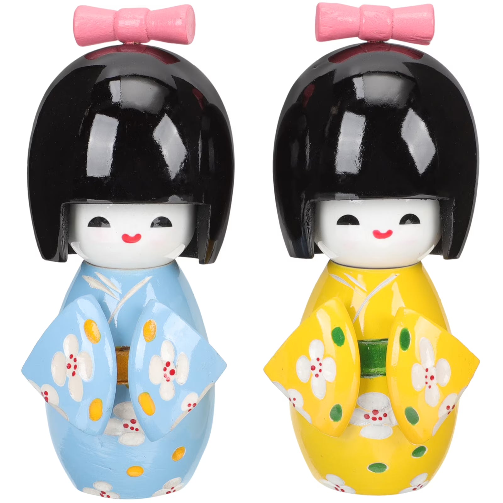 2 Pcs Antique Dolls Statue Decor Q76012