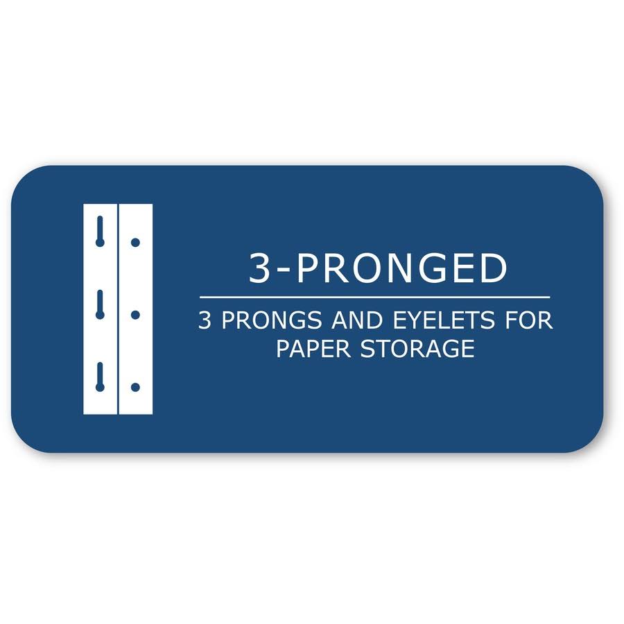 Black Embossed 2-Pocket Folders with Prongs, 25/Box F505