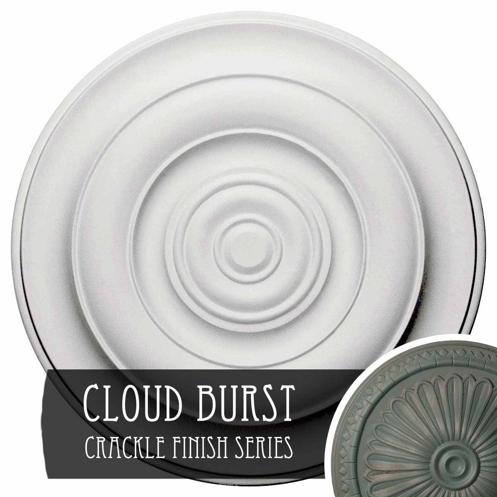 18 inch x 1 1/2 inch Ceiling Medallion, Hand-Painted Crackle U698486
