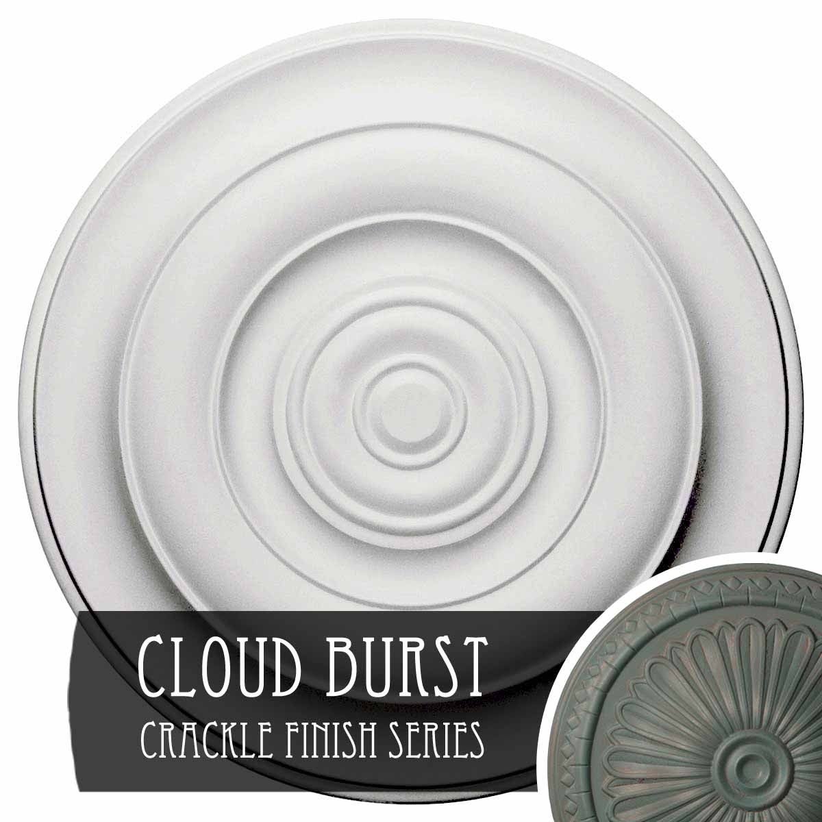 18 inch x 1 1/2 inch Ceiling Medallion, Hand-Painted Crackle U698486