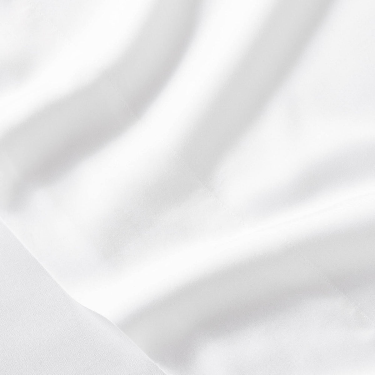 California King 400 Thread Count Washed Lyocell Solid Sheet Set White Y2831