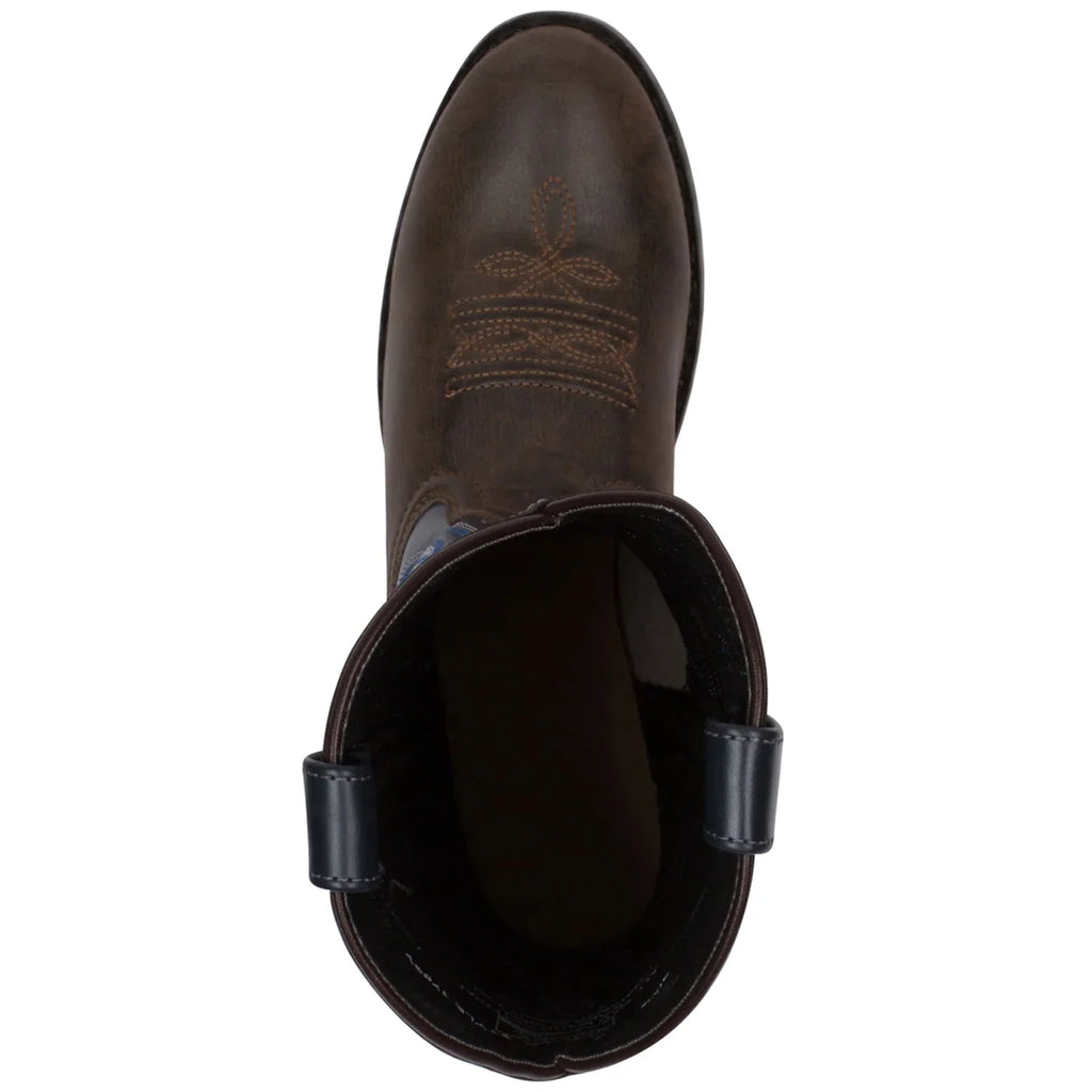 Brown/Navy Kids Western Boots D15788