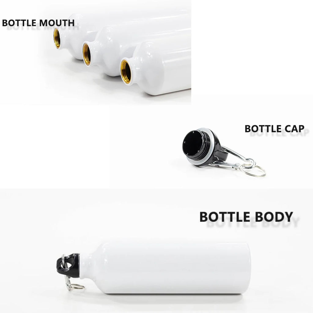 50pcs 500ml Aluminium Water Bottle White W6790